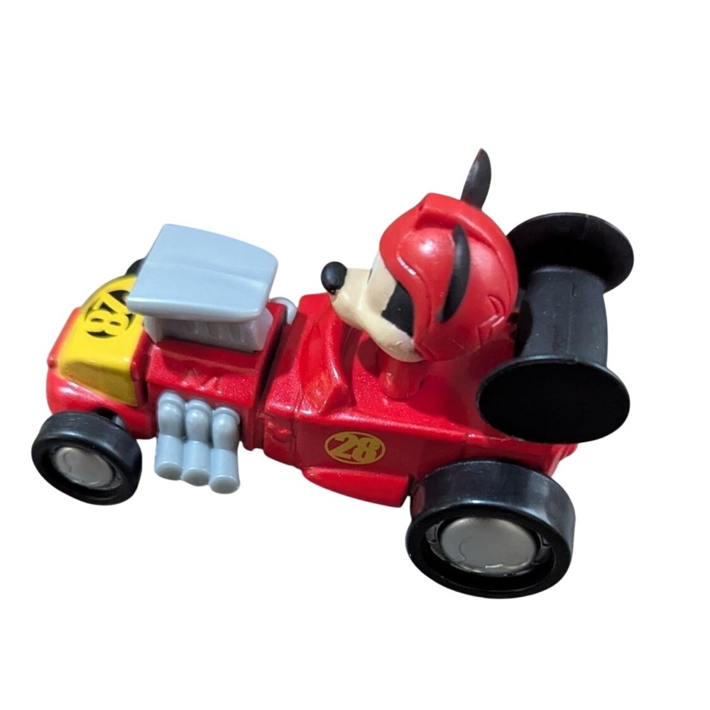 Disney Mickey Mouse Roadster Racers Red Hot Rod Toy Car Number 28 Just Play‎
